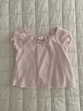 abercrombie kids - Size 7/8 - Pale Pink Ruffled Gauze Short Sleeve Top